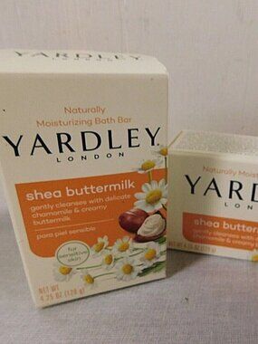 Yardley Shea Buttermilk Naturally Moisturizing Beauty Bath Bar Soap Set of 2 NEW